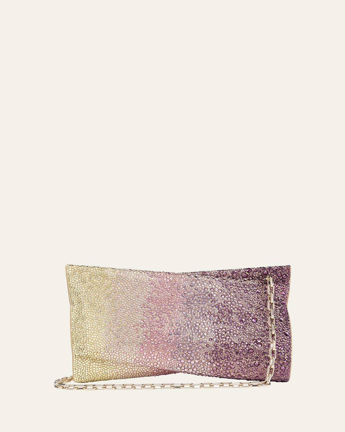 Loubitwist Small Strass Suede Clutch Bag | Bergdorf Goodman