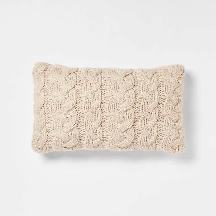 Chunky Cable Knit Throw Pillow - Threshold™ | Target