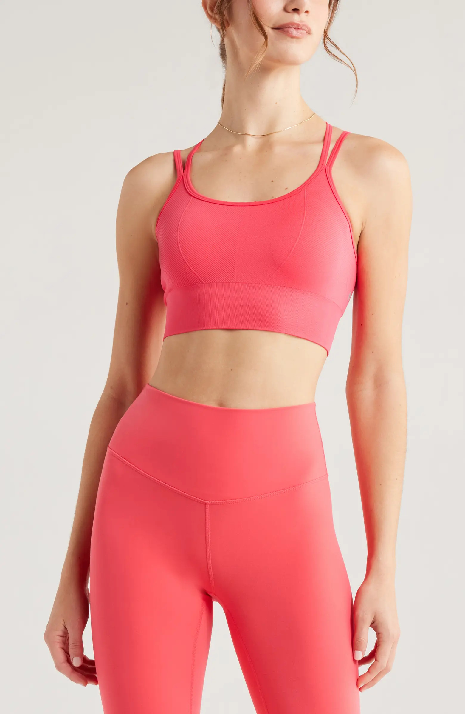 Zella Seamless Strappy Sports Bra | Nordstrom | Nordstrom