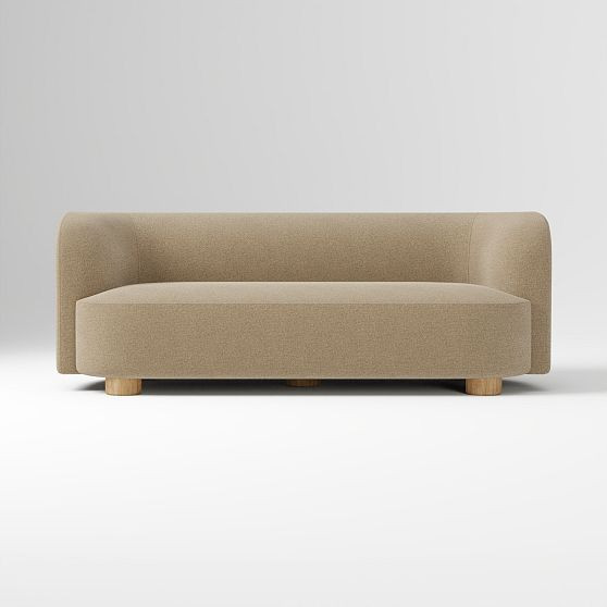 Laurent 86in Sofa, Performance Marled Basketweave Camel, Blonde | West Elm (US)
