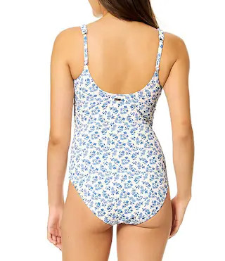 Daisy Dreamer Texture Scoop Neck Tank One Piece Swimsuit | Dillard's