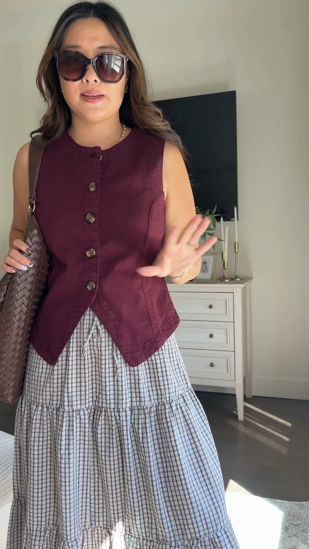 Kohl’s Fall Outfit
Vest: Medium
Skirt: Medium