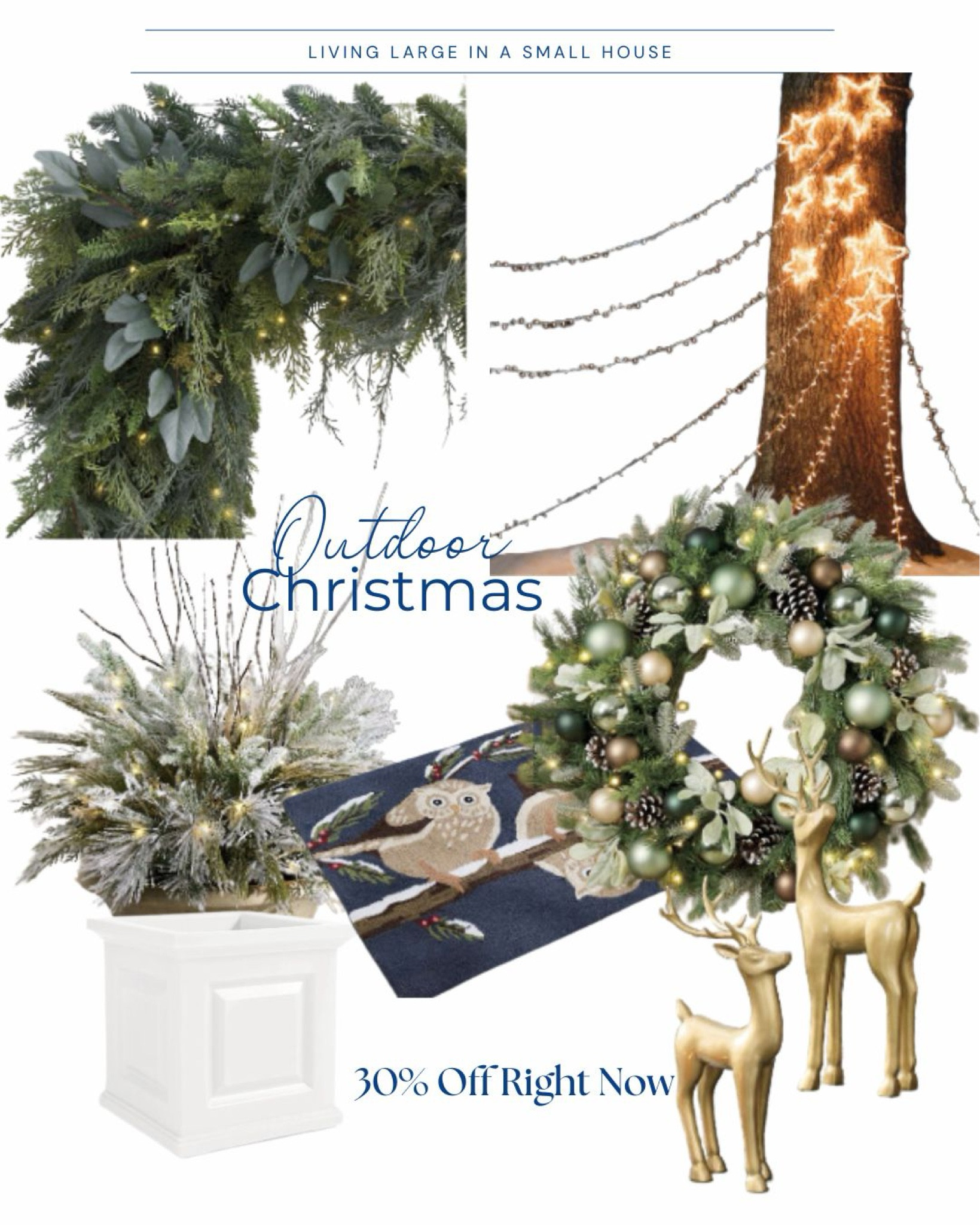 When it comes to outdoor holiday decorations, I like to keep it simple and neutral. It works all winter long. 

Right now everything is 30% off at Grandin Rod.

#outdoordecorations #simple #neutral #winterwonderland 

#LTKHoliday #LTKSeasonal #LTKHome