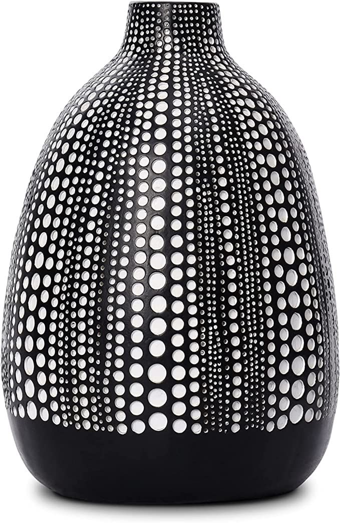 Quoowiit Black and White Vase, Decorative Vase for Home Office Decor, Decorations for Living Room... | Amazon (US)