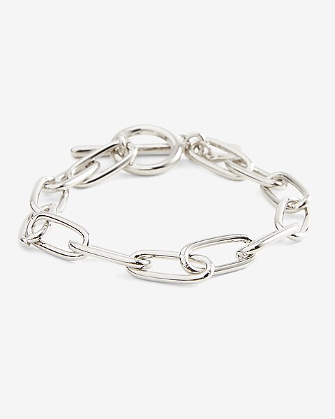 Paperclip Chain Toggle Bracelet | Express