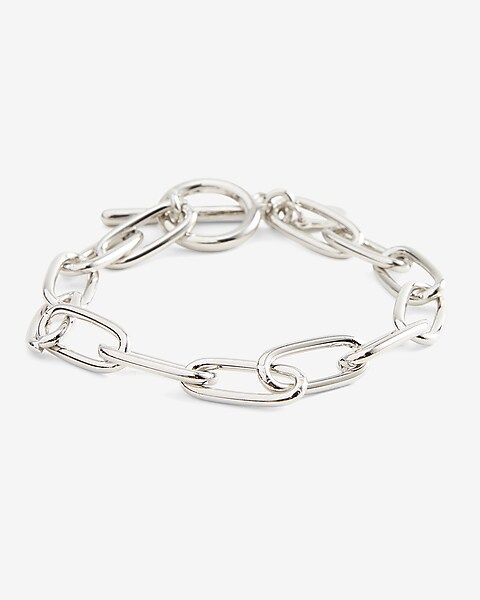 Paperclip Chain Toggle Bracelet | Express