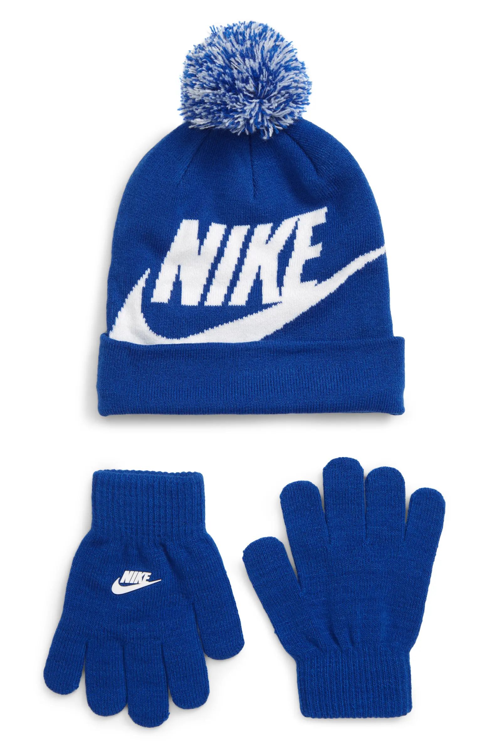 Nike Swoosh Pom Beanie & Gloves Set | Nordstromrack | Nordstrom Rack