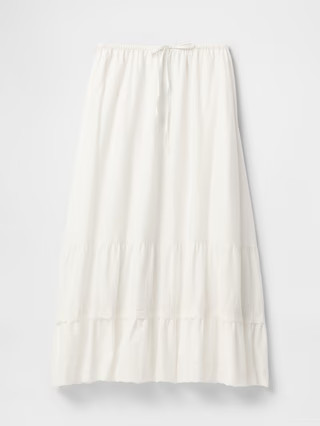 Easy Tiered Eyelet Maxi Skirt | Gap (US)