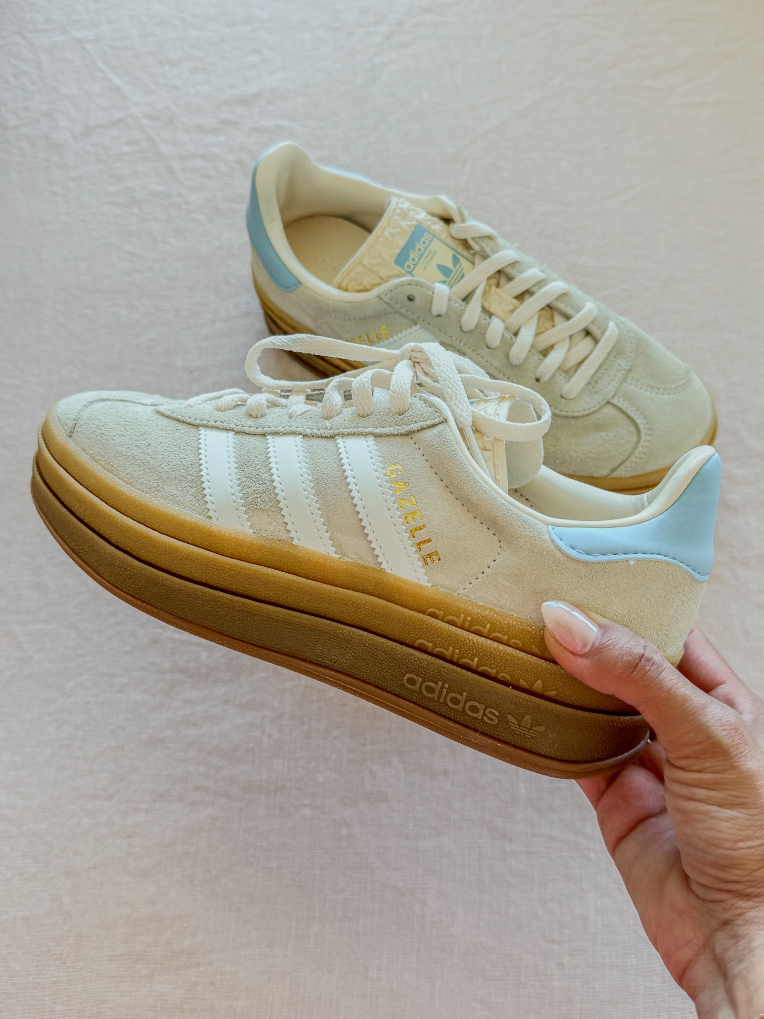 I wear a 6 & got a size 4 (big kids)

Adidas 
Kids sizing
summer shoes
Trendy shoes 
Sneakers
Platform sneakers
Sneaker styling
Adidas Gazelle 


#LTKStyleTip #LTKShoeCrush #LTKFindsUnder100