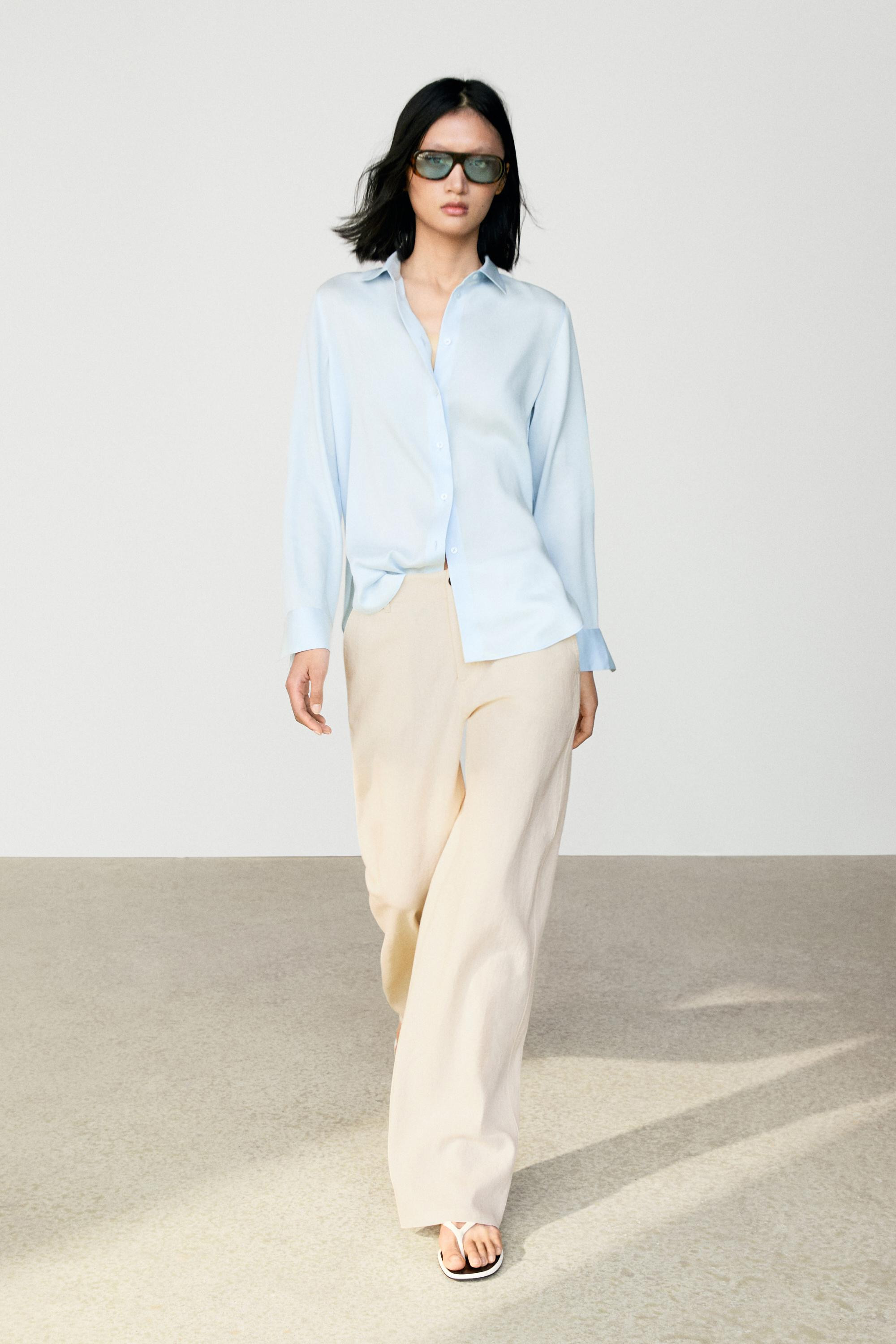 Lyocell flowing shirt | Massimo Dutti US
