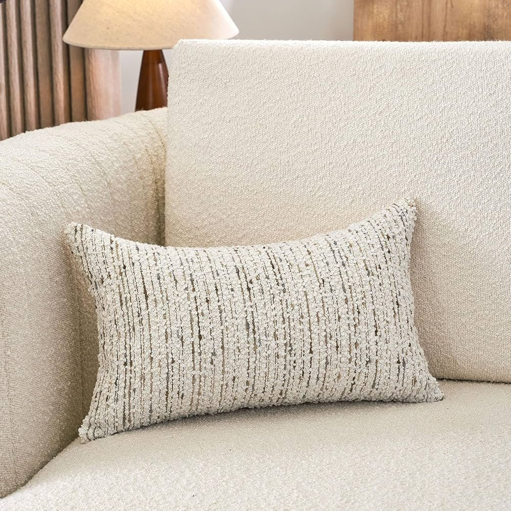 DOMVITUS Boucle Pillow Covers, 12x20 Throw Pillow Covers Couch Pillows for Living Room, Decorativ... | Amazon (US)