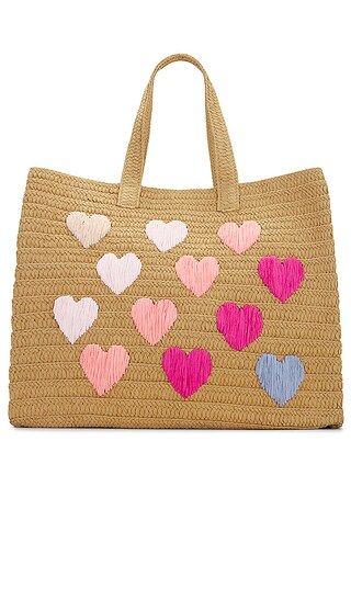 Be Mine Tote in Sand & Pink Rainbow | Revolve Clothing (Global)