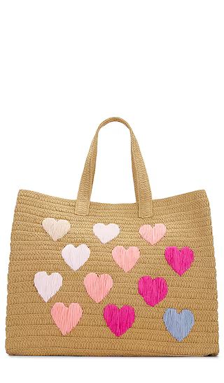 Be Mine Tote in Sand & Pink Rainbow | Revolve Clothing (Global)