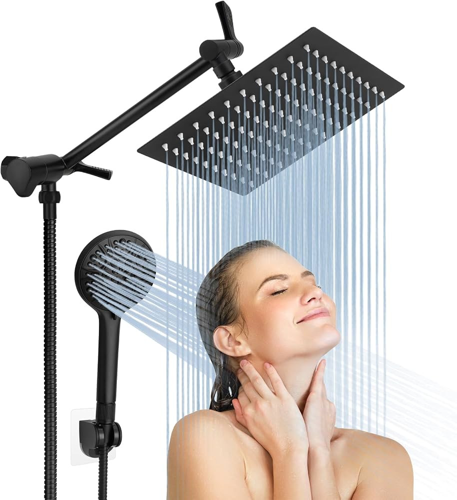 Lanhado 8'' Matte Black Rain Shower Head | Amazon (US)