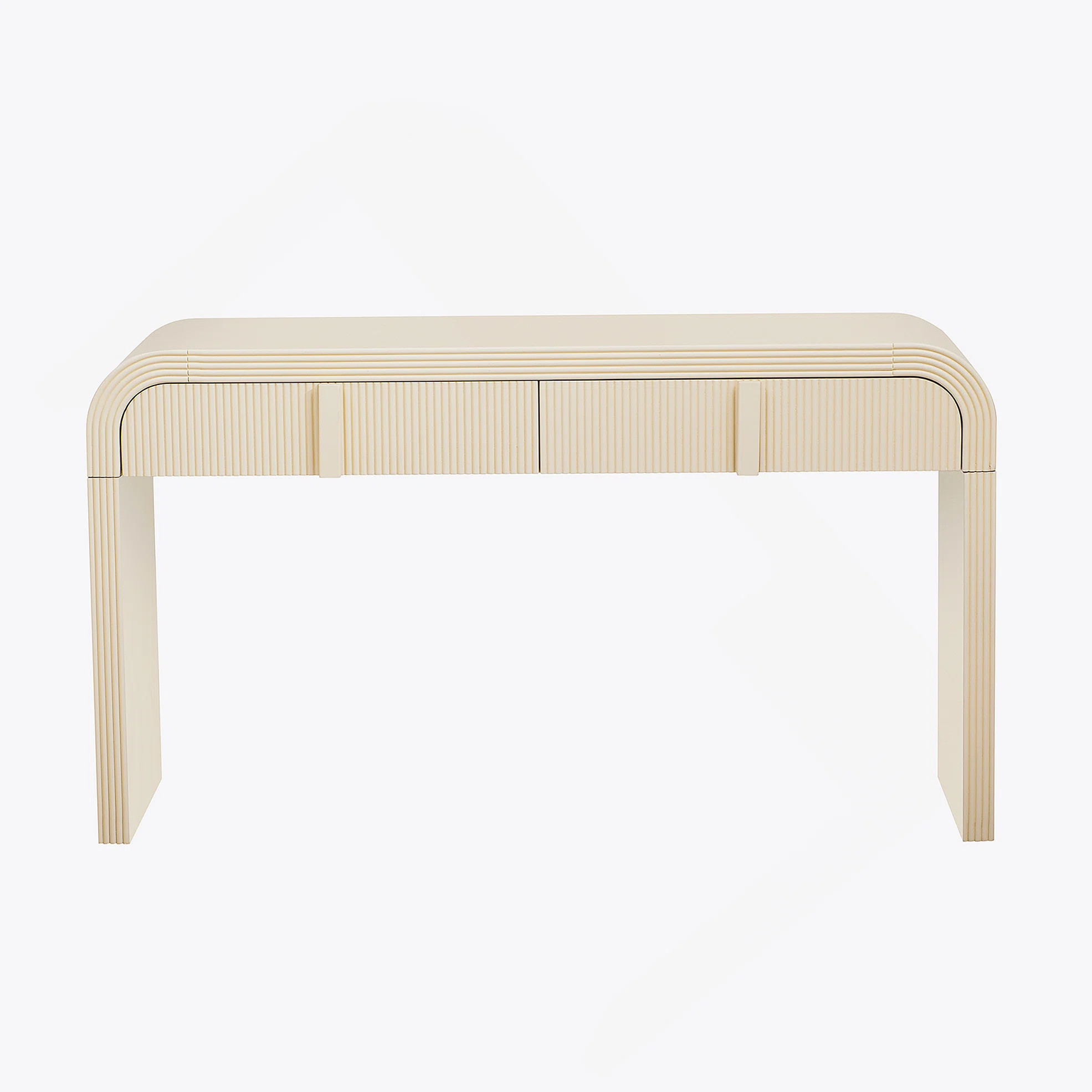 Unique Modern Rounded Silhouette Console Table with Spacious Drawers and Adjustable Foot Pads, Pe... | Wayfair North America