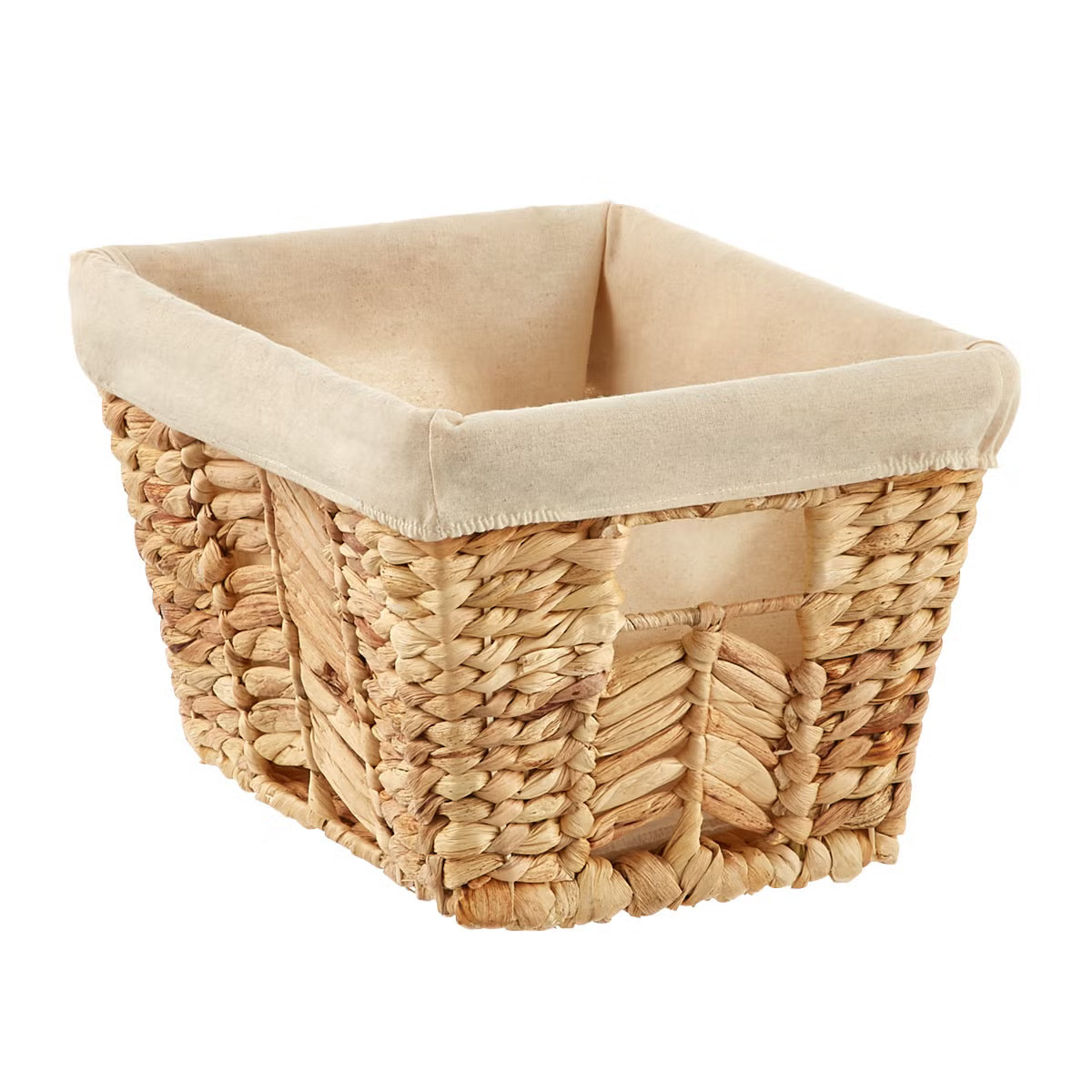 Small Mixed Water Hyacinth Weave Bin Natural | The Container Store