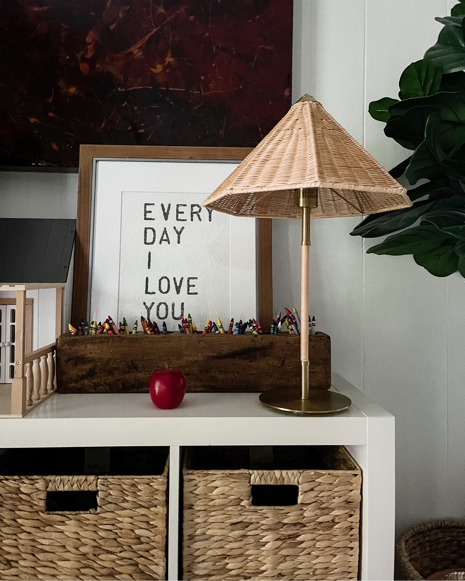Back to school. Love this corner of the kid’s playroom. 

#tablelamp #basket #framedart #playroomstorage 

#LTKfamily #LTKunder50 #LTKkids