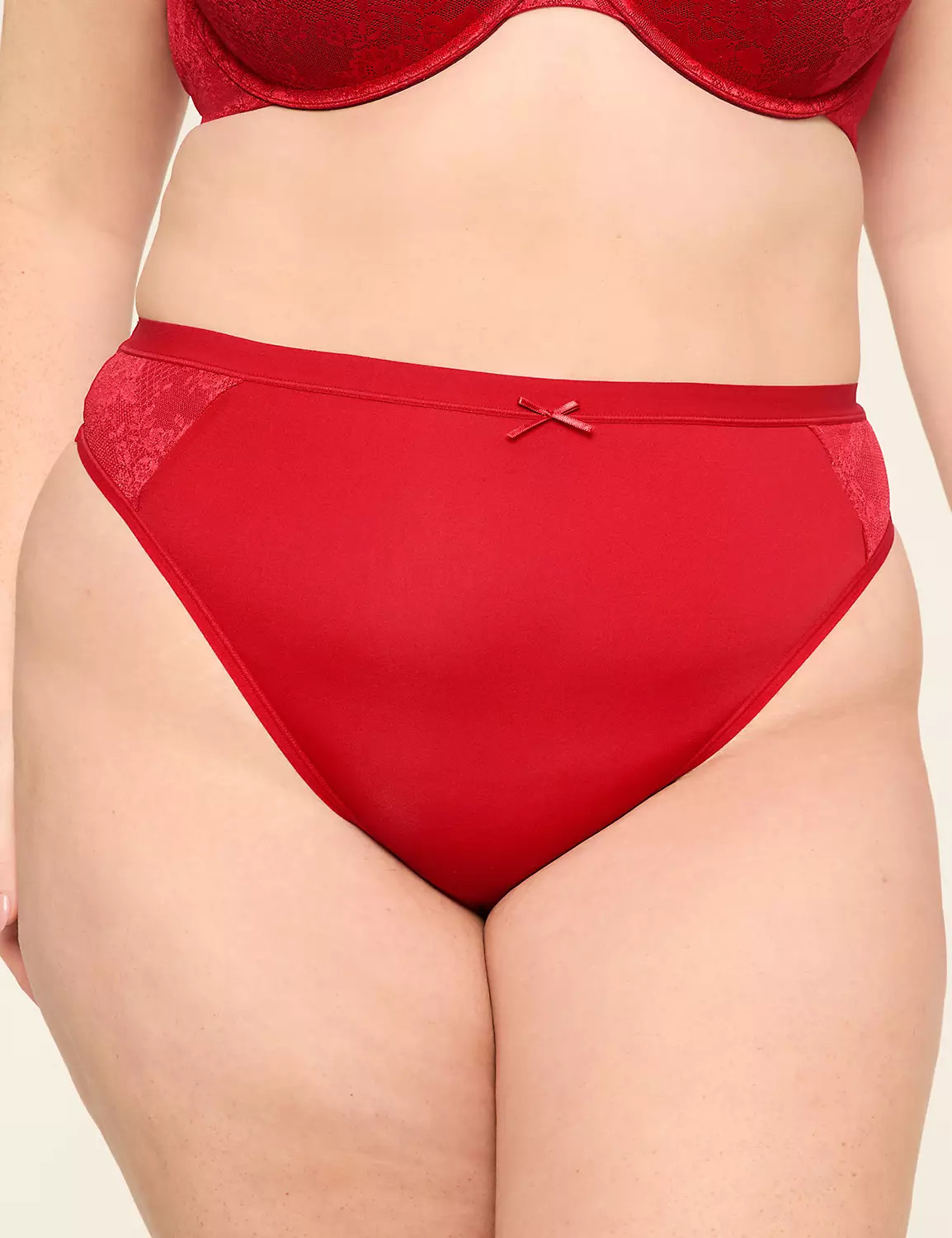 No-Show French Cut Thong With Lined Lace | LaneBryant | Lane Bryant (US)
