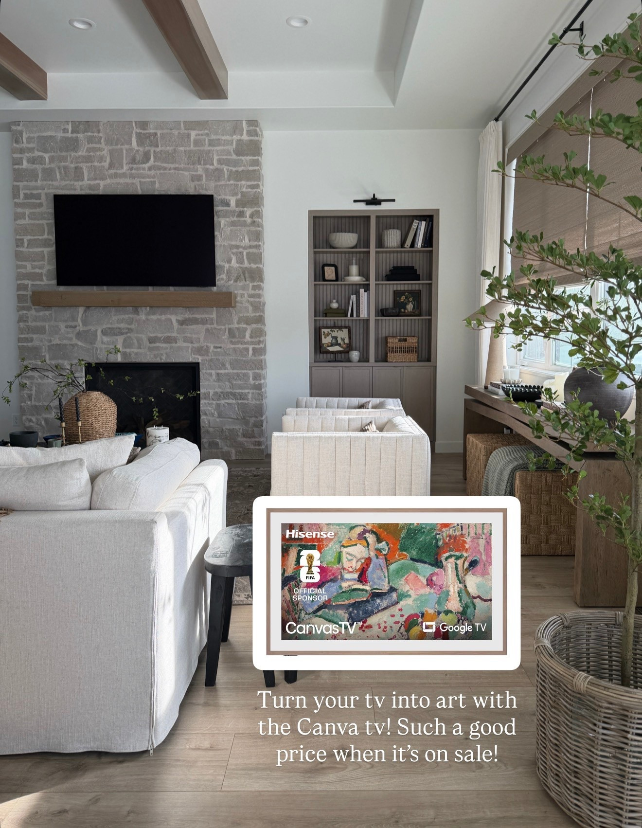 Canva tv on sale! Then our tv into art  

#LTKHome #LTKSaleAlert