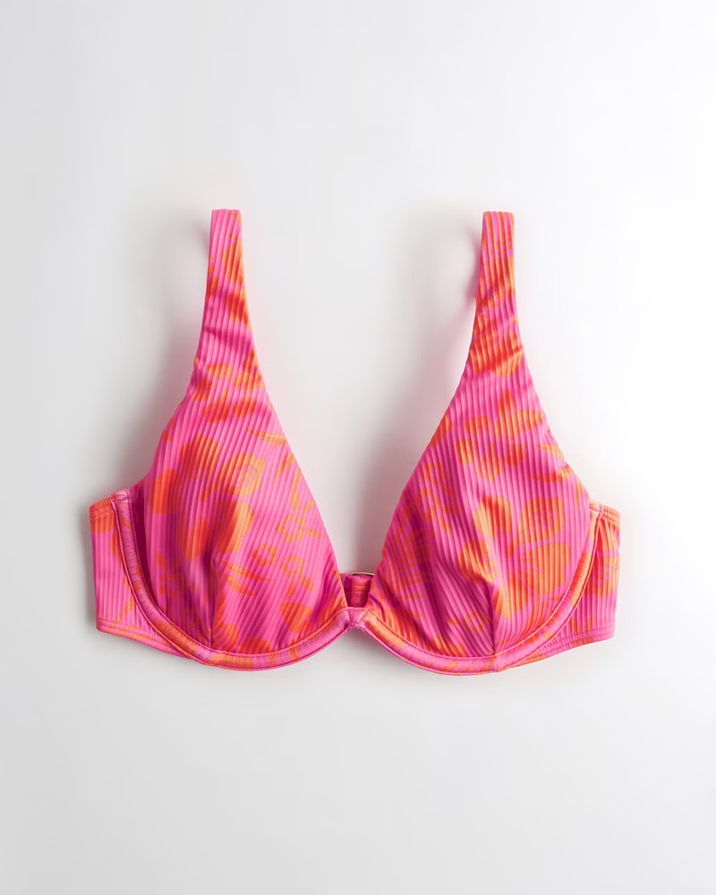 High Apex Ribbed Underwire Bikini Top | Hollister (US)