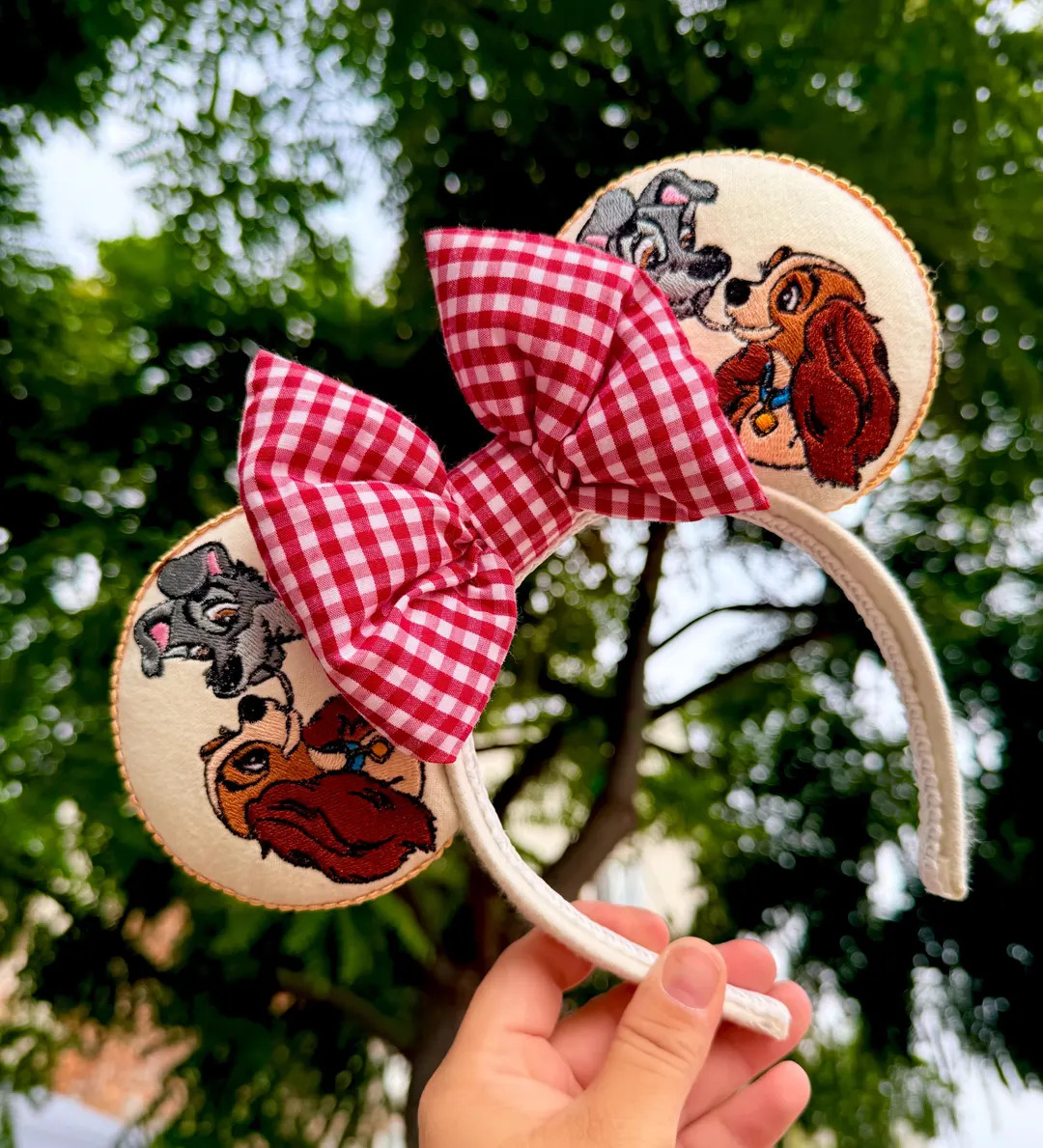 Lady & the Tramp Embroidery Mouse Ears - Etsy | Etsy (US)