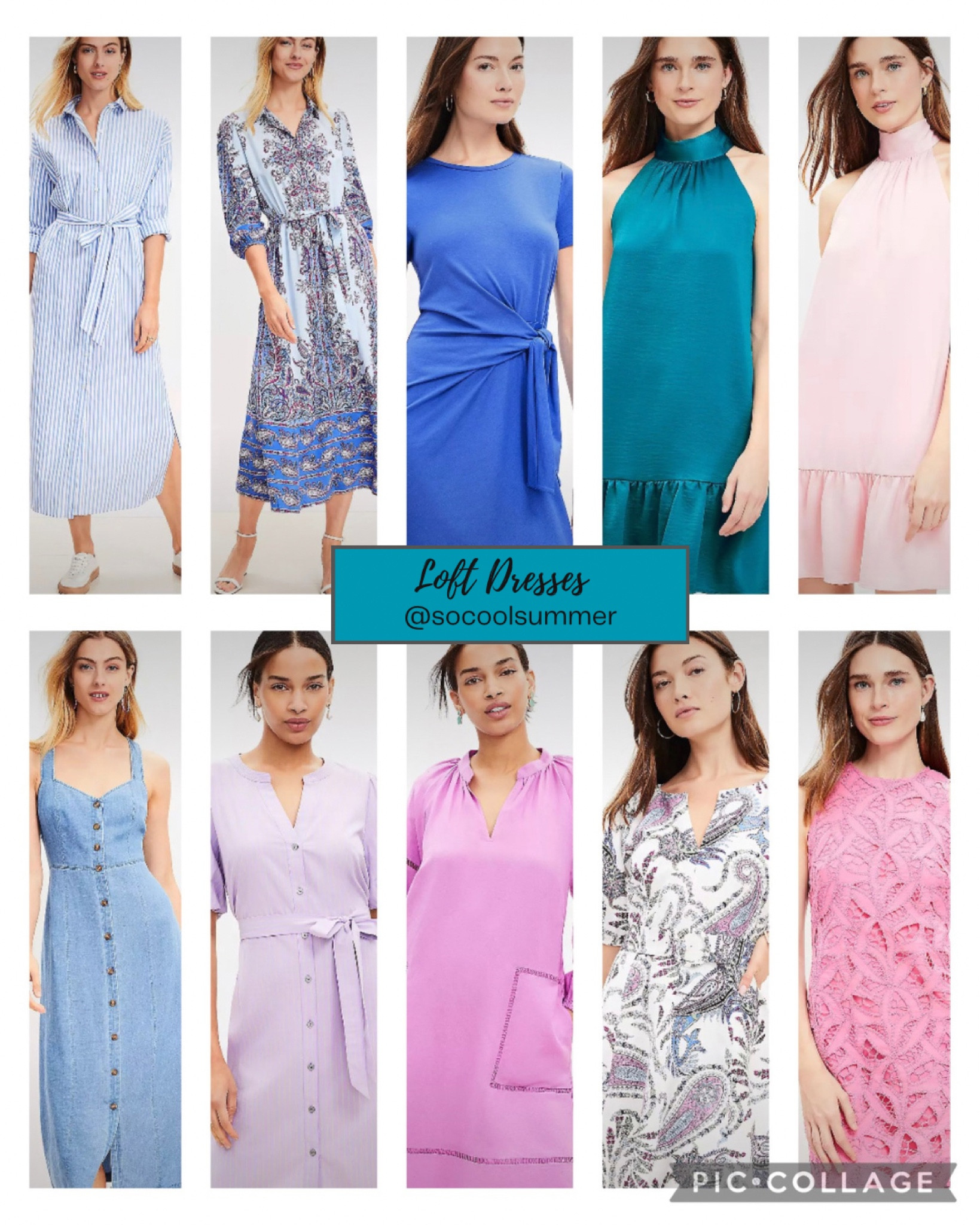 Dresses at Loft for all summer subseasons.

#hocsummer #coolsummer #lightsummer #softsummer #pastelsummer #darksummer #brownsummer #sweetpeasummer #summerpalette #summerfinds

#LTKsalealert #LTKworkwear #LTKwedding