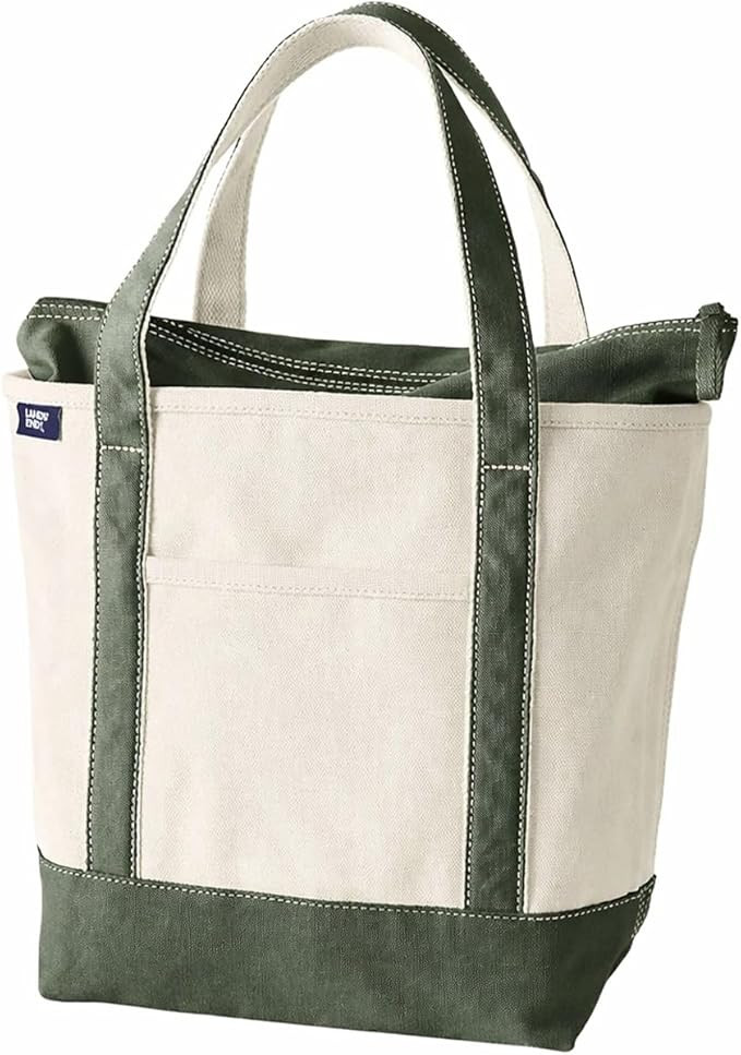 Lands' End Zip Top Canvas Tote Bag | Amazon (US)