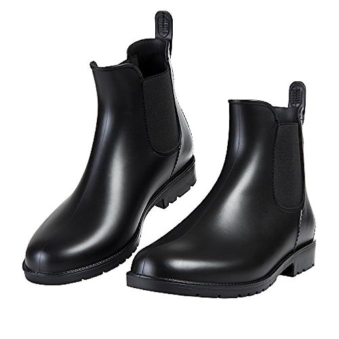 Asgard Women's Short Rain Boots Waterproof Slip On Ankel Chelsea Booties | Amazon (US)