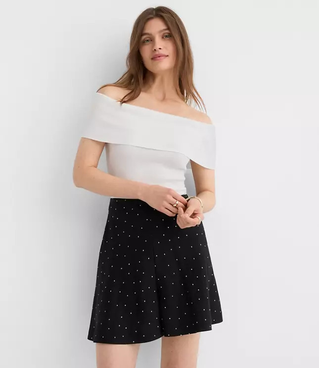 Ribbed Off The Shoulder Sweater | LOFT