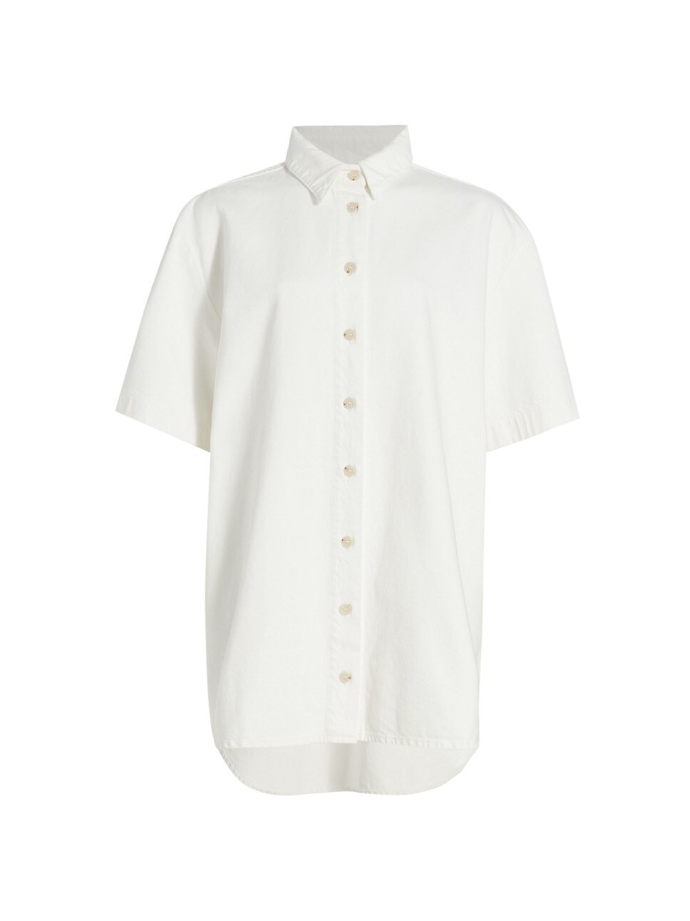 Oversized Short-Sleeve Denim Shirt | Saks Fifth Avenue