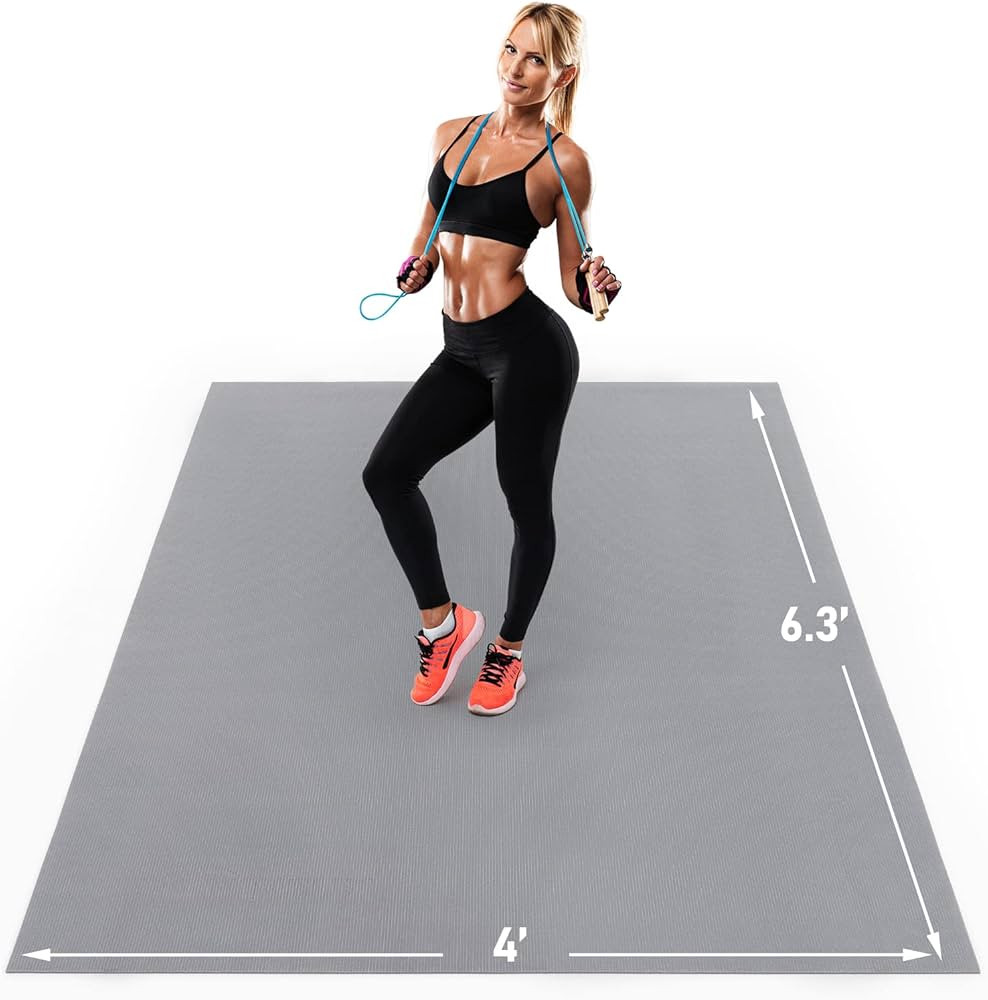 UMINEUX Premium Large Exercise Mat - 6.3 'x 4' x 7 MM, Extra Large Workout Mat for Women Men, Non... | Amazon (US)