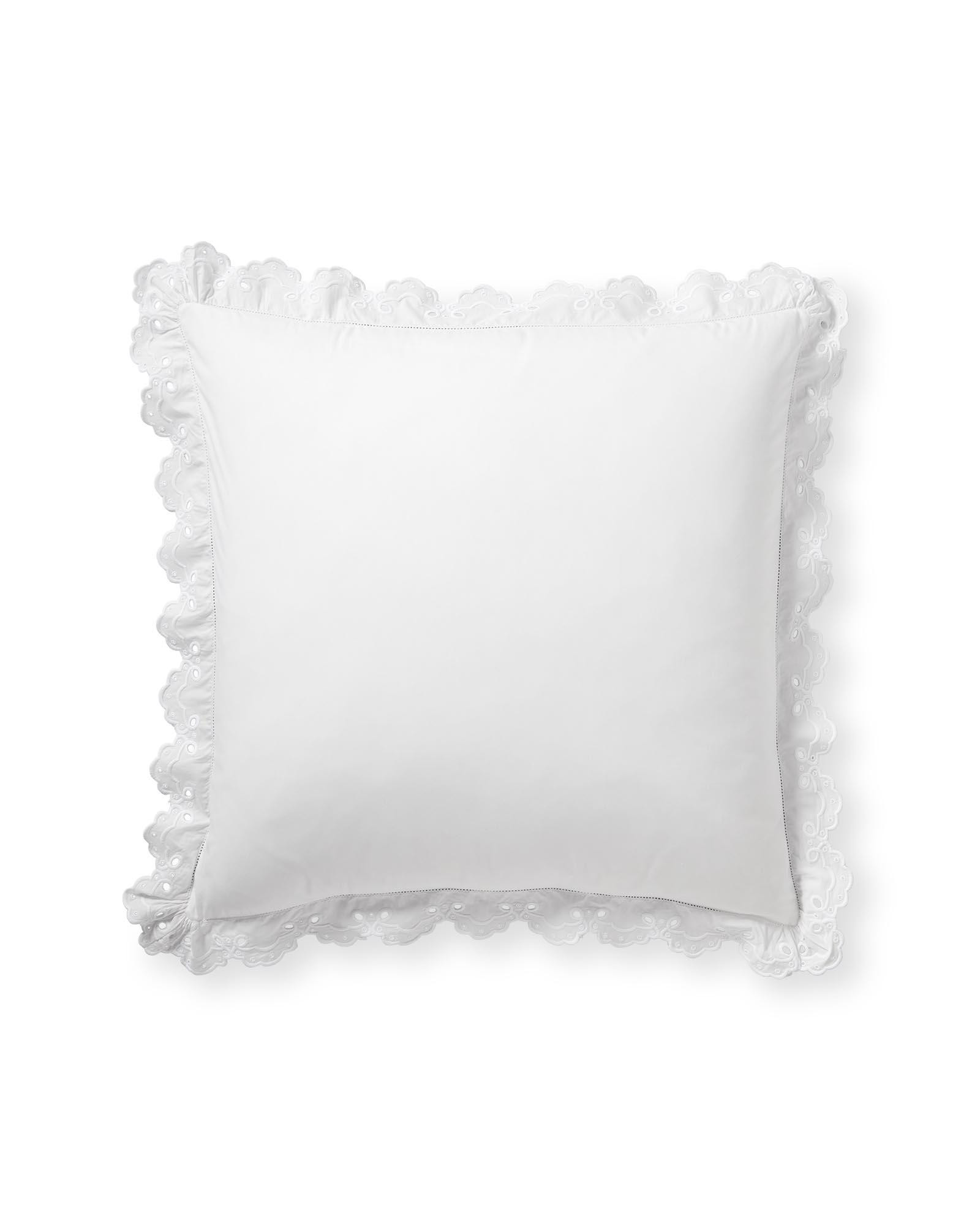 Antibes Eyelet Percale Sham | Serena and Lily