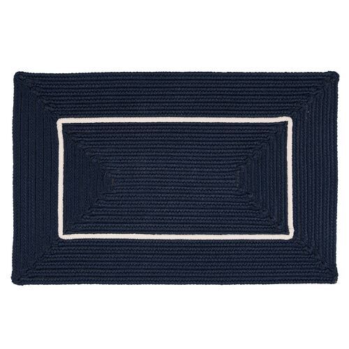 Accent Doormat, Navy/White | One Kings Lane