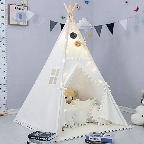 Amazon.com: xiaowantong Teepee Tent for Kids with Padded Mat, Foldable Play Tent with Carry Bag for  | Amazon (US)
