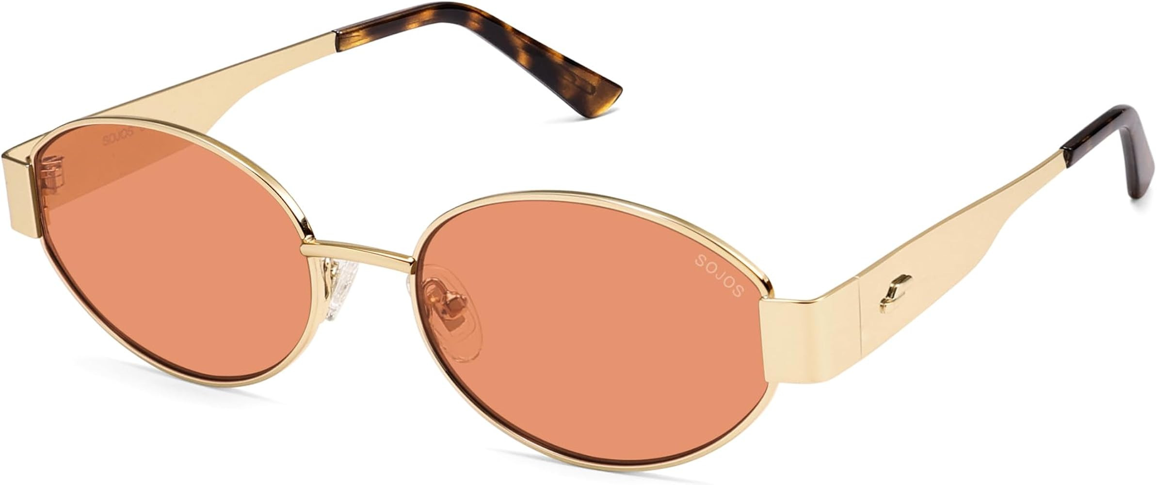 SOJOS Retro Oval Sunglasses for Women Trendy Classic 80s 90s Shades SJ1256 | Amazon (US)