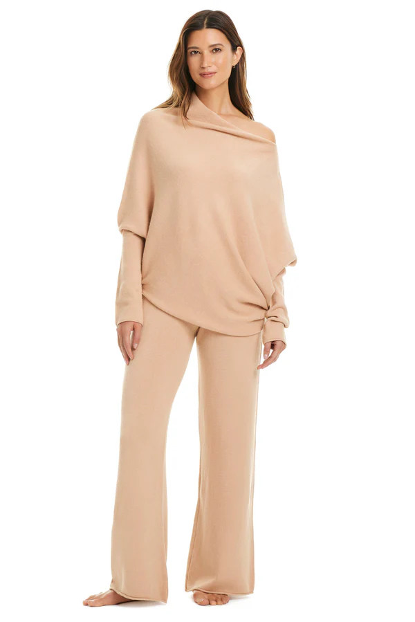 Milano Asymmetrical Long Sleeve Sweater Cover Up | Bleu Rod Beattie