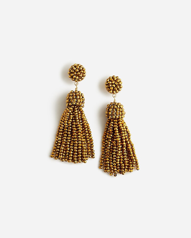 Faceted tassel earrings | J. Crew US