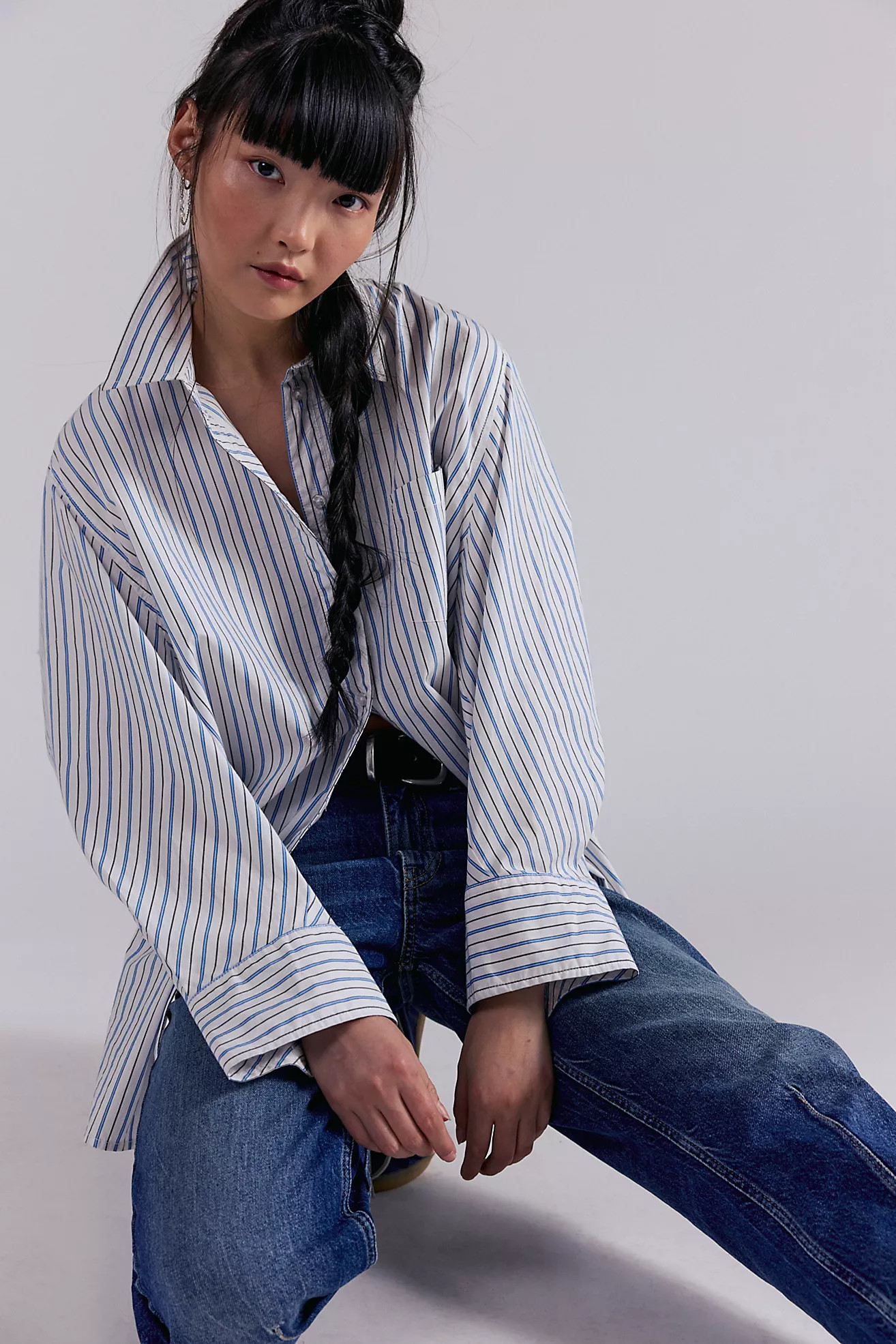 Sabine Striped Articulated Shirt | Free People (Global - UK&FR Excluded)