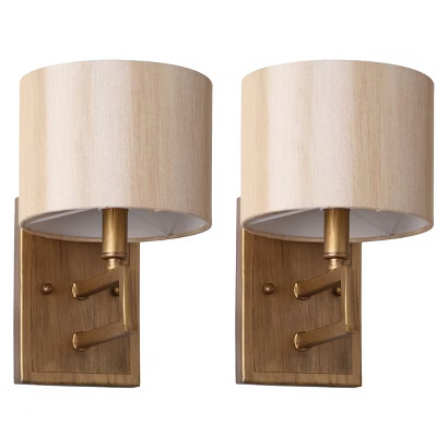 Safavieh Catena Wall Light - Brown (Set of 2) | Target