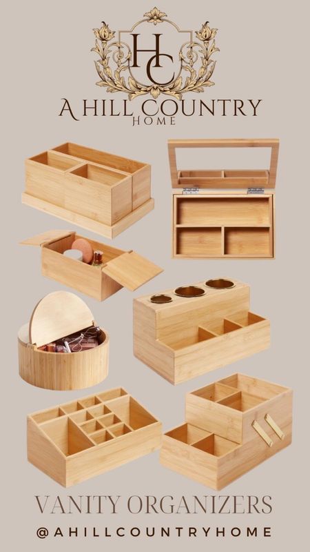Bamboo vanity organizers from target! 

Follow me @ahillcountryhome for soul shopping trips and styling tips 

Home refresh, organizer, storage, bathroom organizers, target home


#LTKbeauty #LTKhome #LTKGiftGuide