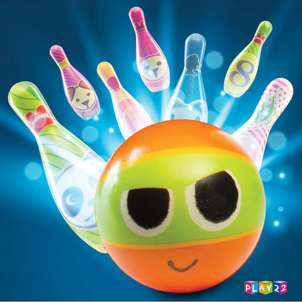 Play22USA Kids Bowling Set With Carrying Bag - Colorful 12 Piece Toy Bowling Set - Sturdy Soft Fo... | Walmart (US)
