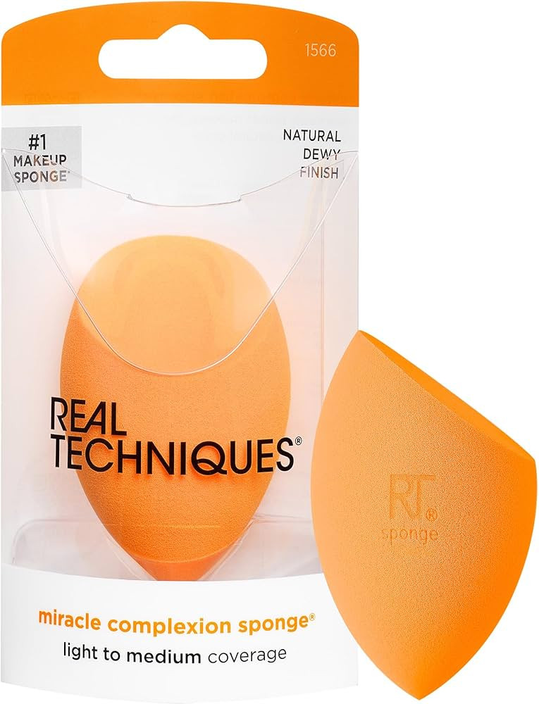 Real Techniques Miracle Complexion Sponge, Makeup Blending Sponge, For Foundation, Offers Light T... | Amazon (US)