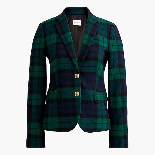 Black Watch plaid wool-blend schoolboy blazer | J.Crew Factory