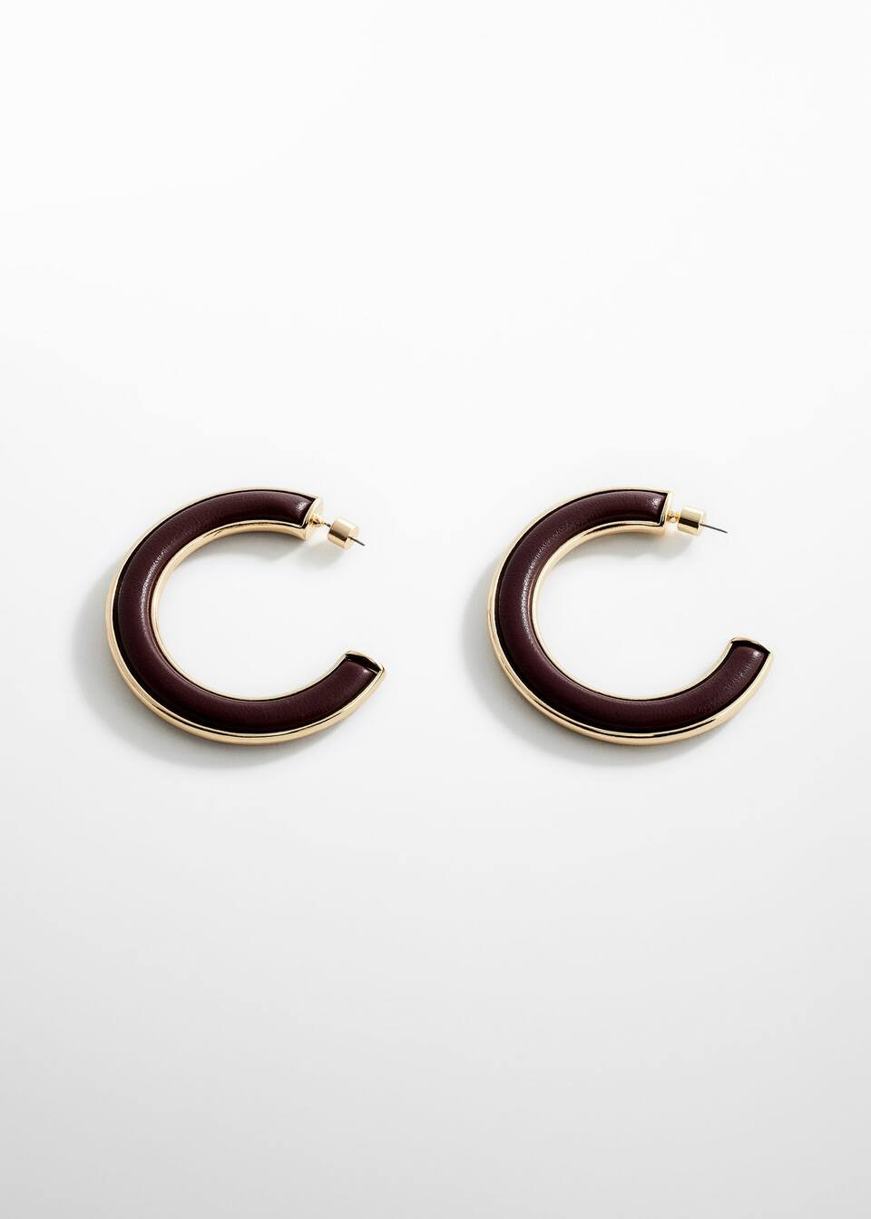 Two-tone hoop earrings -  Women | Mango USA | MANGO (US)
