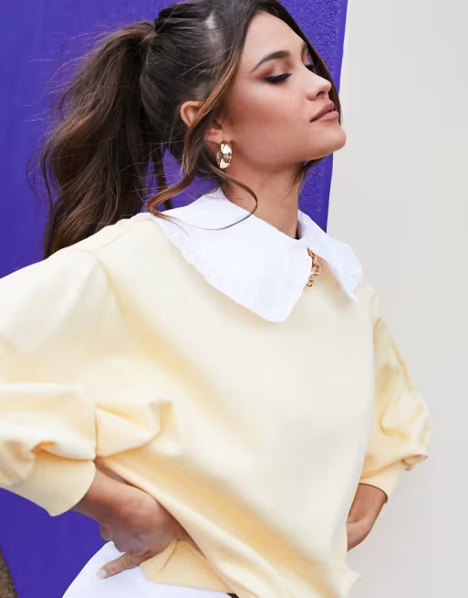 ASOS DESIGN cotton frill collar in white | ASOS | ASOS (Global)