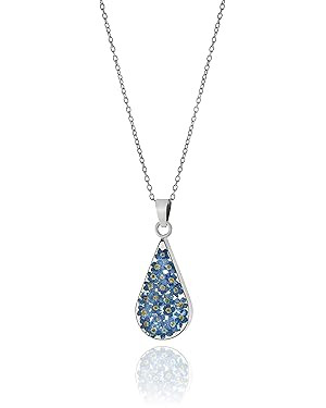 Amazon Essentials Sterling Silver/Gold Over Sterling Silver Pressed Flower Pendant Necklace (prev... | Amazon (US)