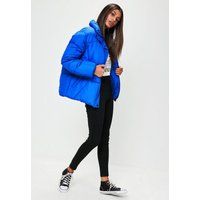 Blue Ultimate Oversized Puffer Jacket | Missguided (US & CA)