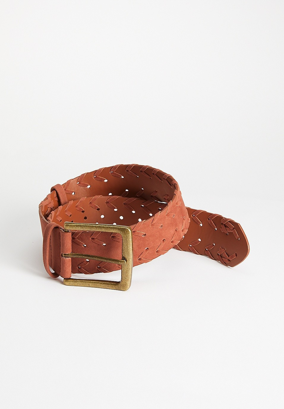 Woven Cognac Dress Belt | Maurices