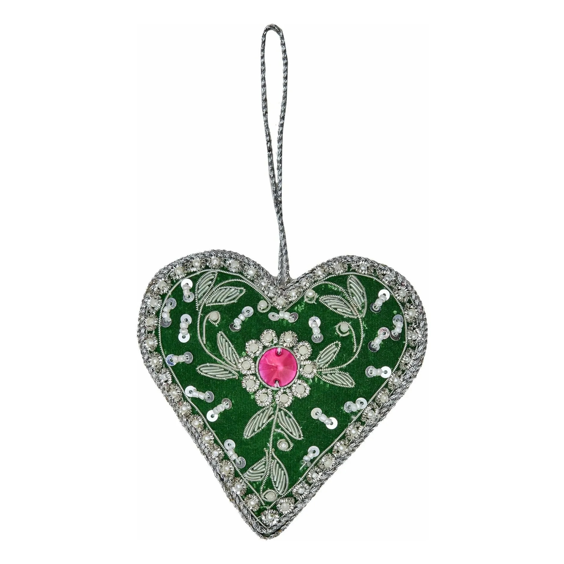Christmas bauble Heart | Dark green | Smallable