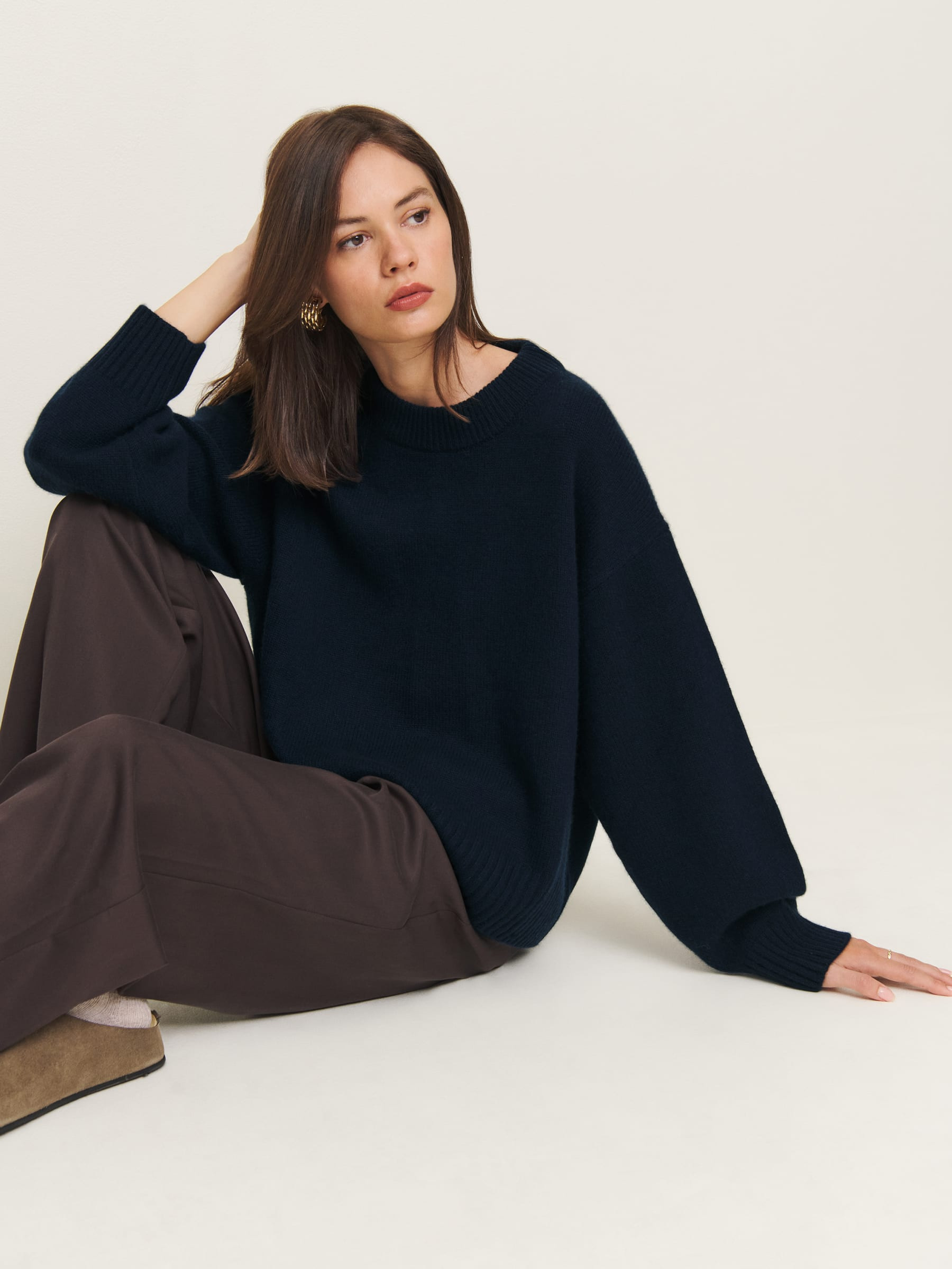 Cove Cashmere Oversized Crew | Reformation (Global)